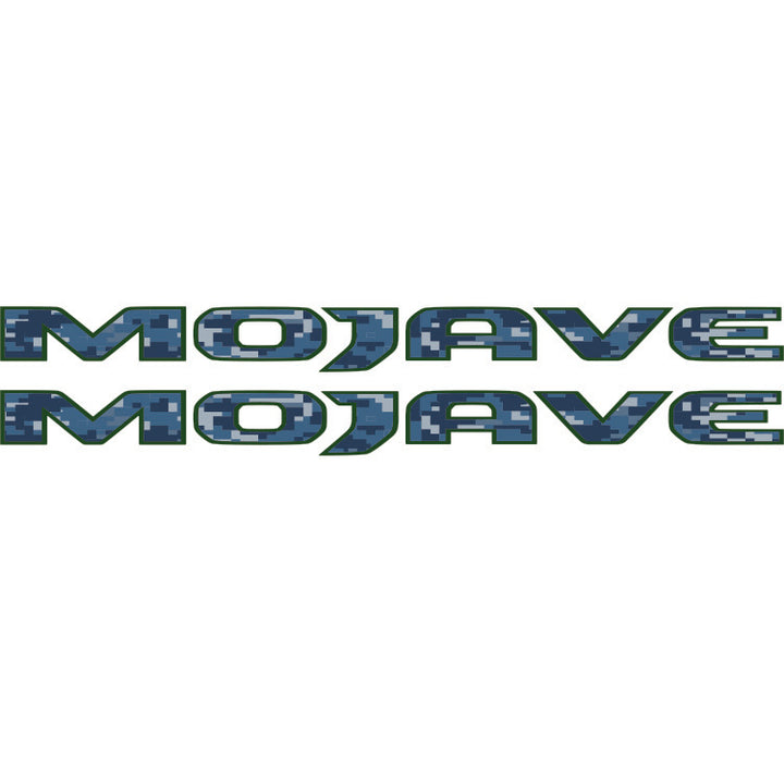 Mojave Hood Lettering - Blue Digital Camo