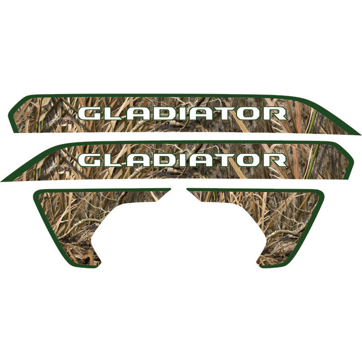 Gladiator Hood Lettering and Fender Insert Package - Mossy Oak Shadow Grass Habitat