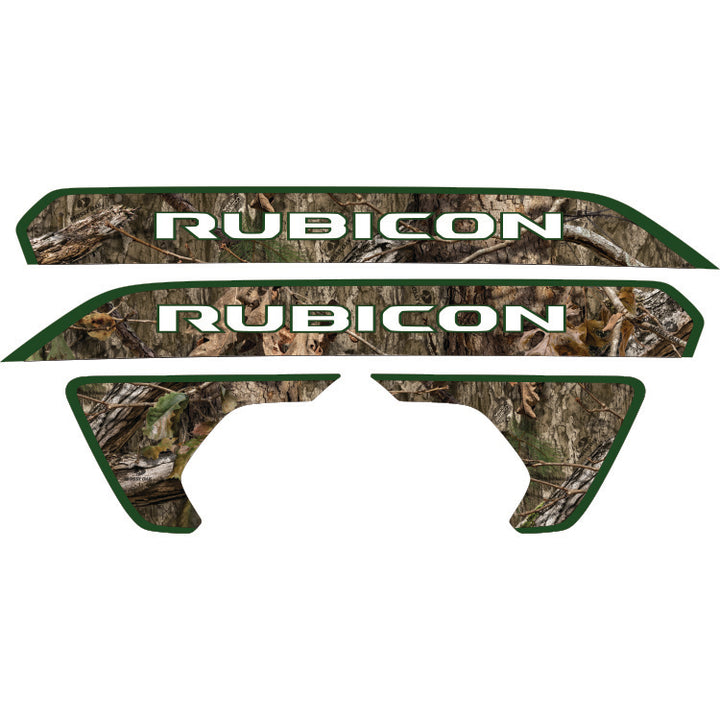 Rubicon Hood Lettering and Fender Insert Package - Mossy Oak Country DNA