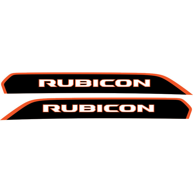 Rubicon Side Hood Graphic - Colored Outline