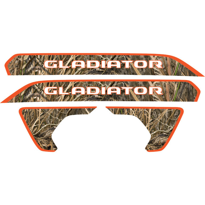 Gladiator Hood Lettering and Fender Insert Package - Mossy Oak Shadow Grass Habitat