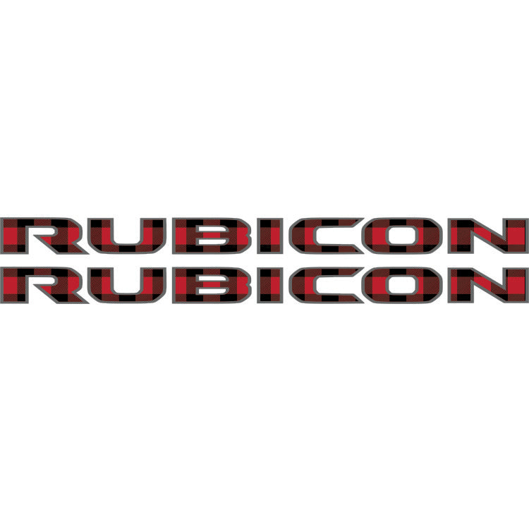 Rubicon Stickers Red and Black Plaid