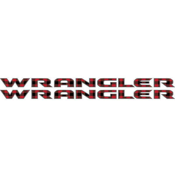 Wrangler Hood Lettering - Red and Black Plaid – Jeep Graphic Studio