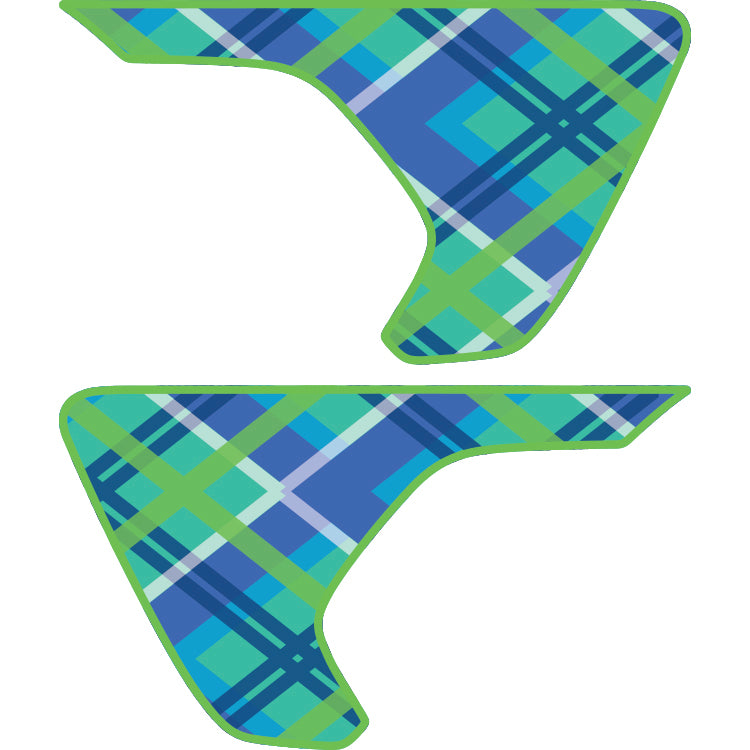 Rubicon Mojave Fender Inserts Green and Blue Plaid