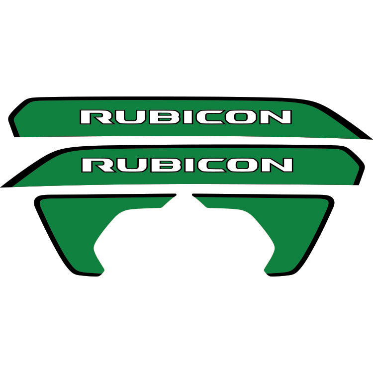 Rubicon Hood Lettering and Fender Insert Package - Black Outline