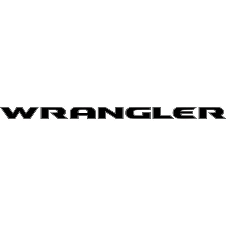 Wrangler Hood Lettering - Colored Outline