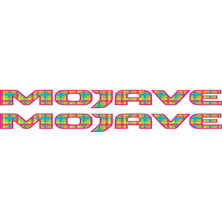 Mojave Hood Lettering Retro Neon Plaid