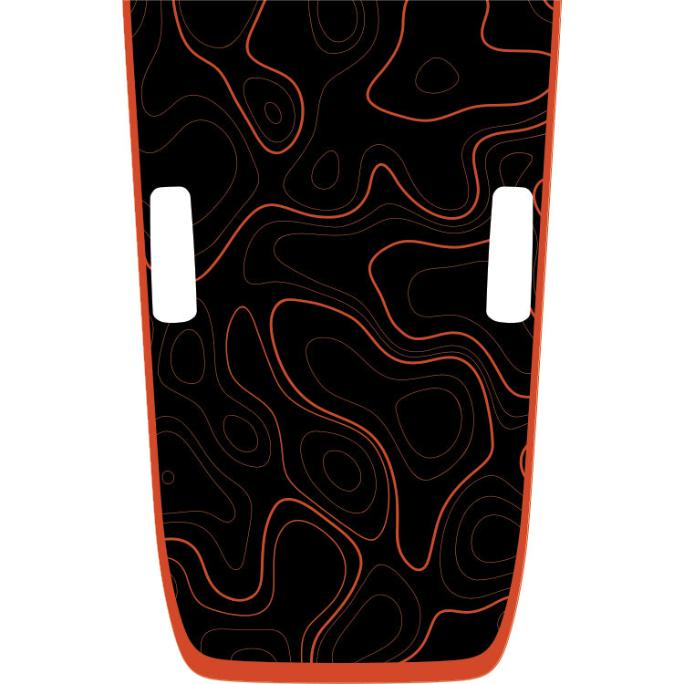 Rubicon Hood Graphic - Topography (Black Background)