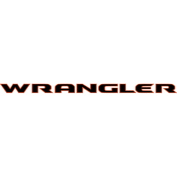 Wrangler Hood Lettering - Colored Outline