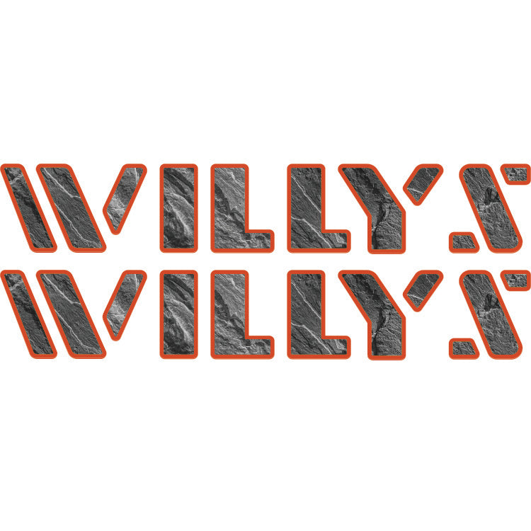 Willys Hood Lettering Textured - Stone