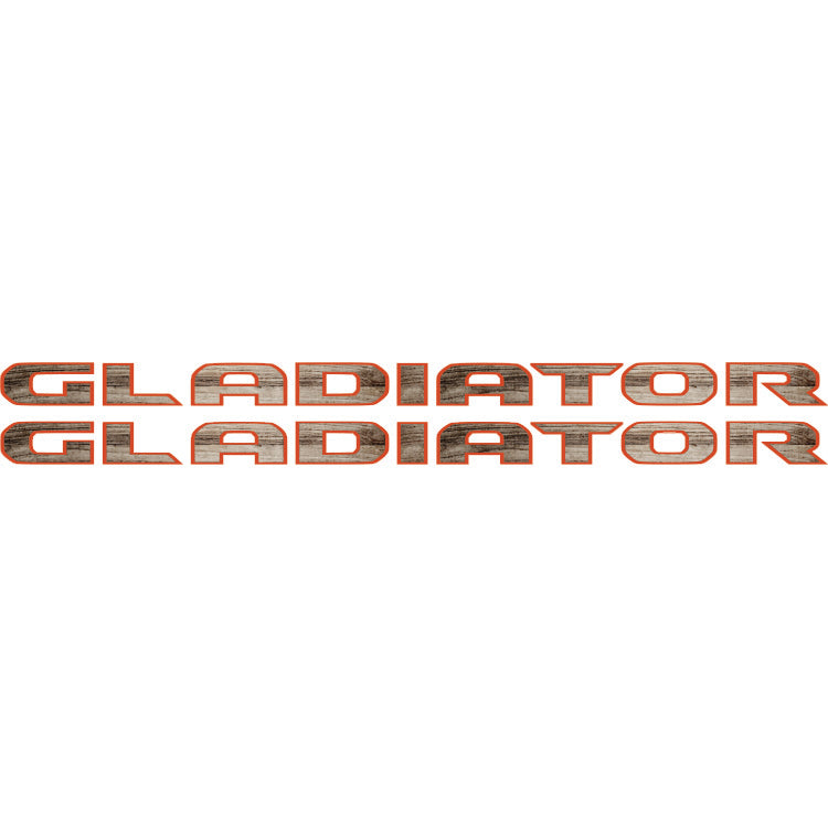 gladiator hood lettering textured - wood palette