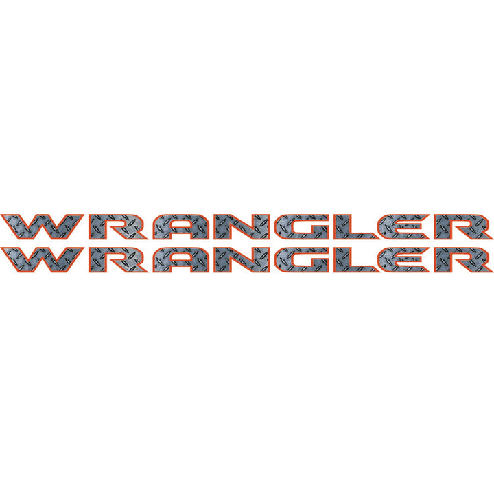 Wrangler Hood Lettering Textured - Diamond Plate