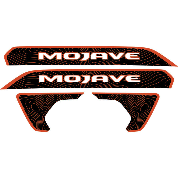 Mojave Hood Lettering and Fender Insert Package - Topography with Colored Outline