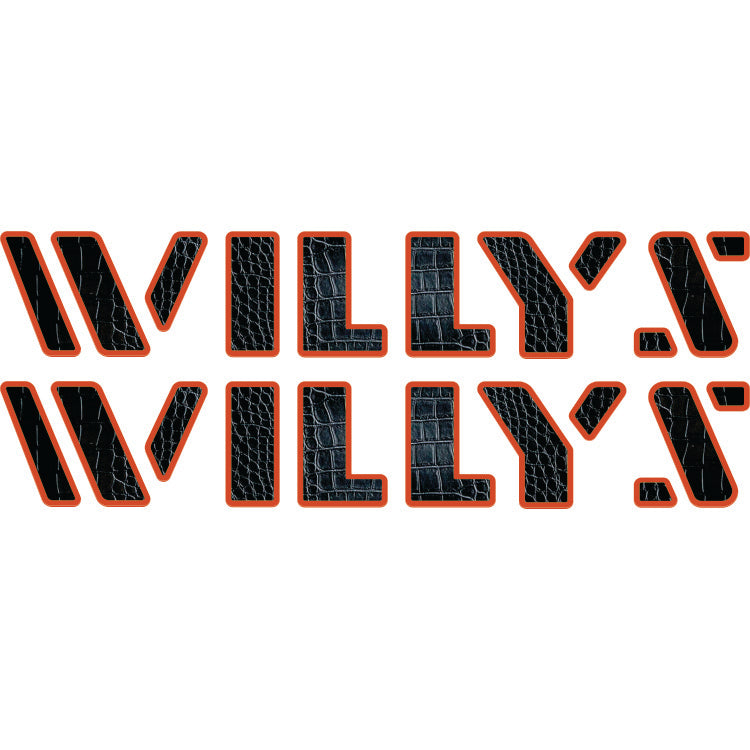 Willys Hood Lettering Textured - Alligator