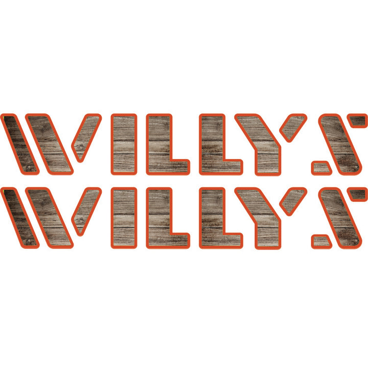 Willys Hood Lettering Textured - Wood Palette