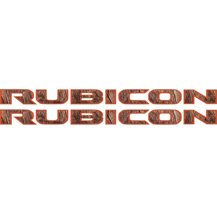 Rubicon Hood Lettering Textured - Wood Grain