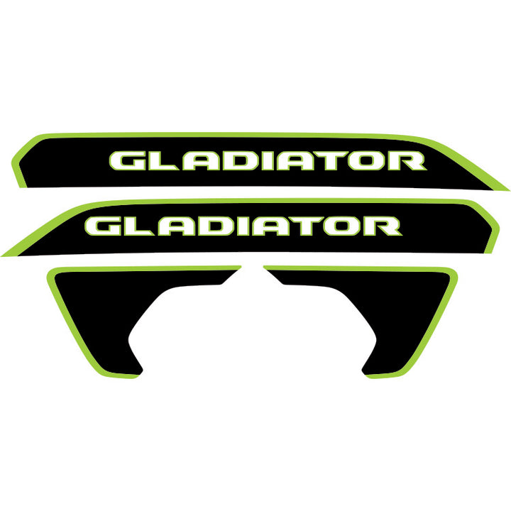 Gladiator Hood Lettering and Fender Insert Package - Colored Outline