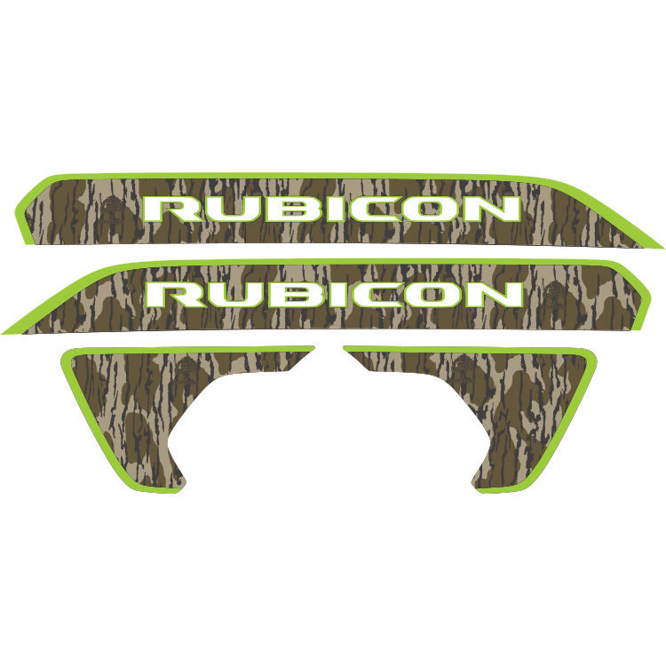 Rubicon Hood Lettering and Fender Insert Package - Mossy Oak Bottomland