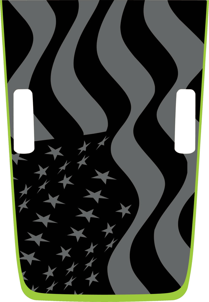 Hybrid Hood Graphic - Subdued Moving American Flag