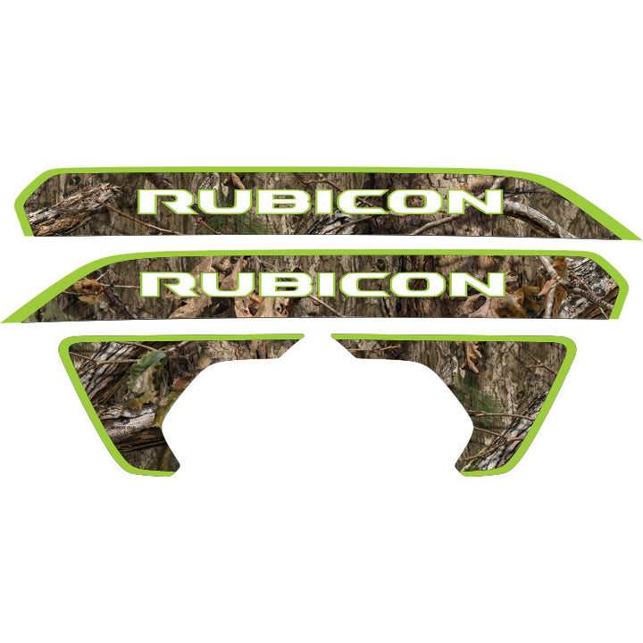 Rubicon Hood Lettering and Fender Insert Package - Mossy Oak Country DNA