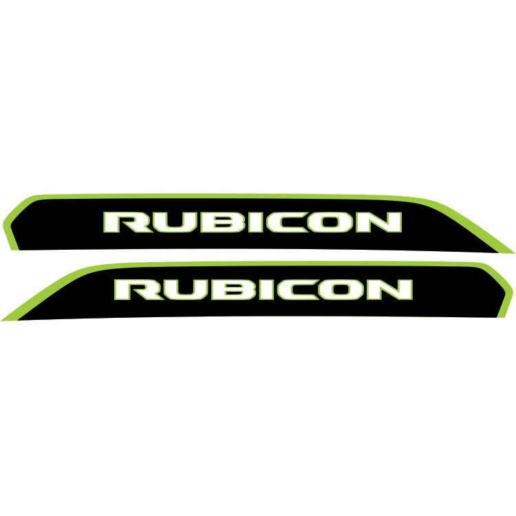 Rubicon Side Hood Graphic - Colored Outline