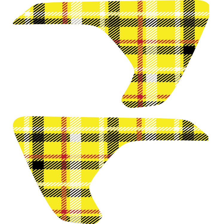 Sport Sahara Overland Willys Fender Inserts Yellow and Red Plaid