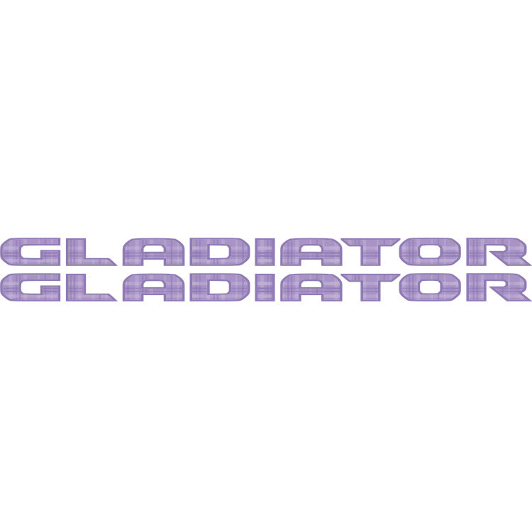 gladiator hood lettering decals - purple plaid