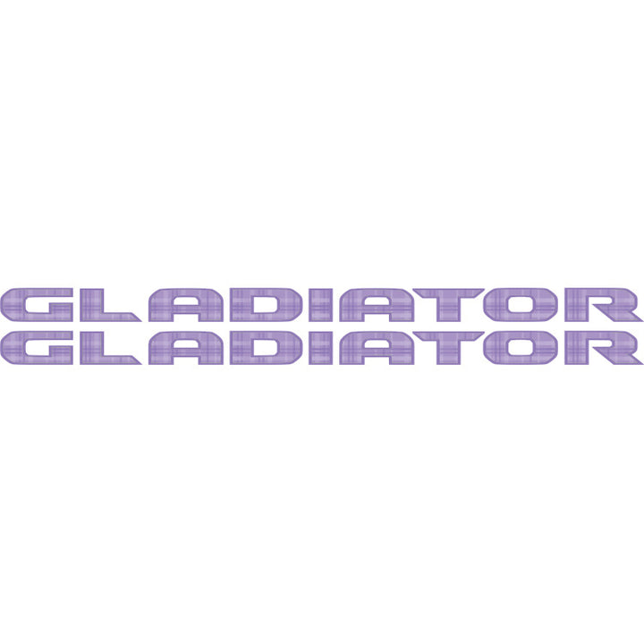 gladiator hood lettering decals - purple plaid