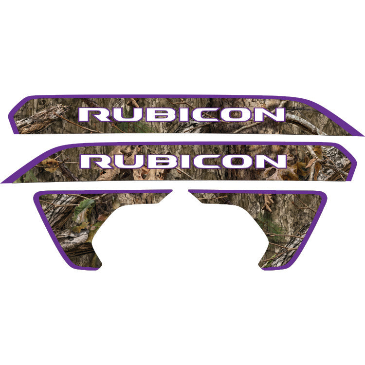 Rubicon Hood Lettering and Fender Insert Package - Mossy Oak Country DNA