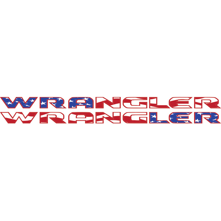 Wrangler Hood Lettering - American Flag