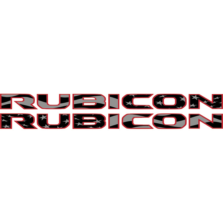 Rubicon Hood Lettering - Subdued American Flag