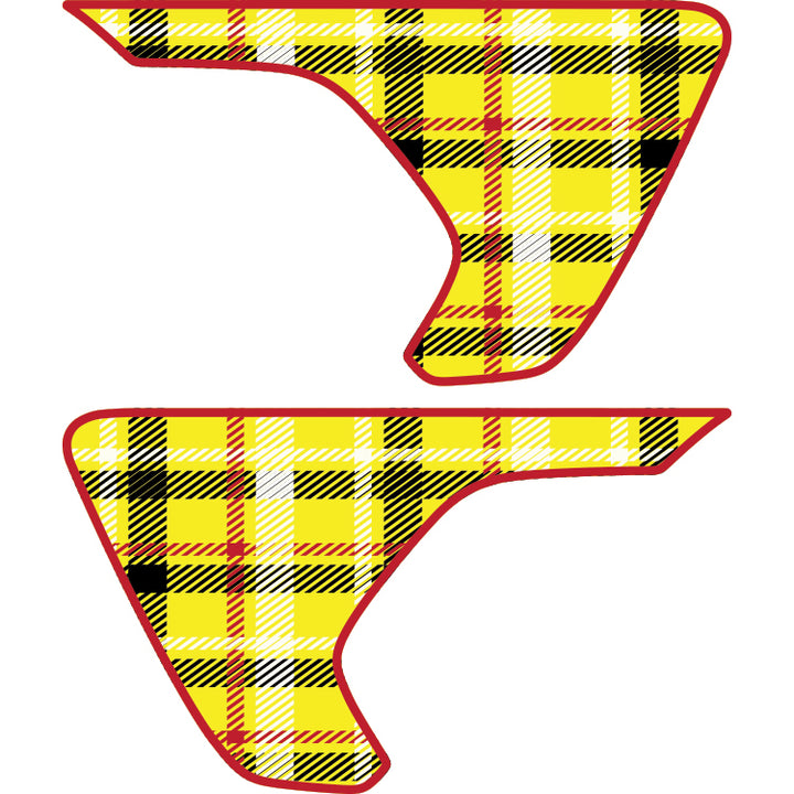 Rubicon Mojave Fender Inserts Yellow and Red Plaid