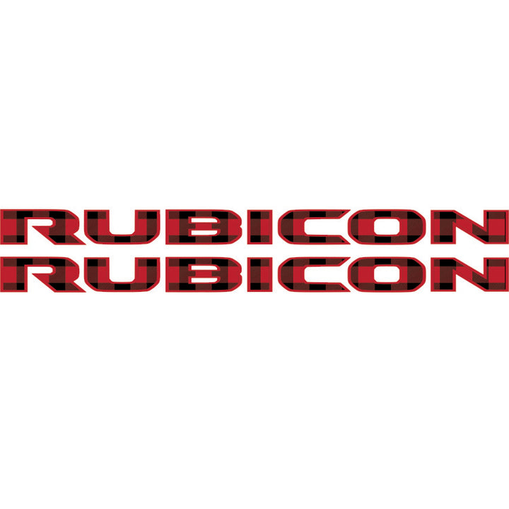 Rubicon Stickers Red and Black Plaid