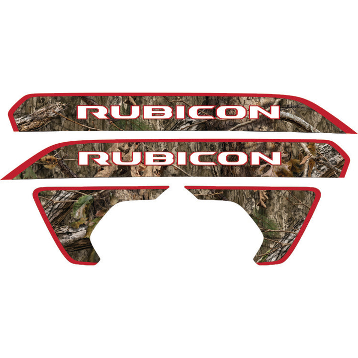 Rubicon Hood Lettering and Fender Insert Package - Mossy Oak Country DNA