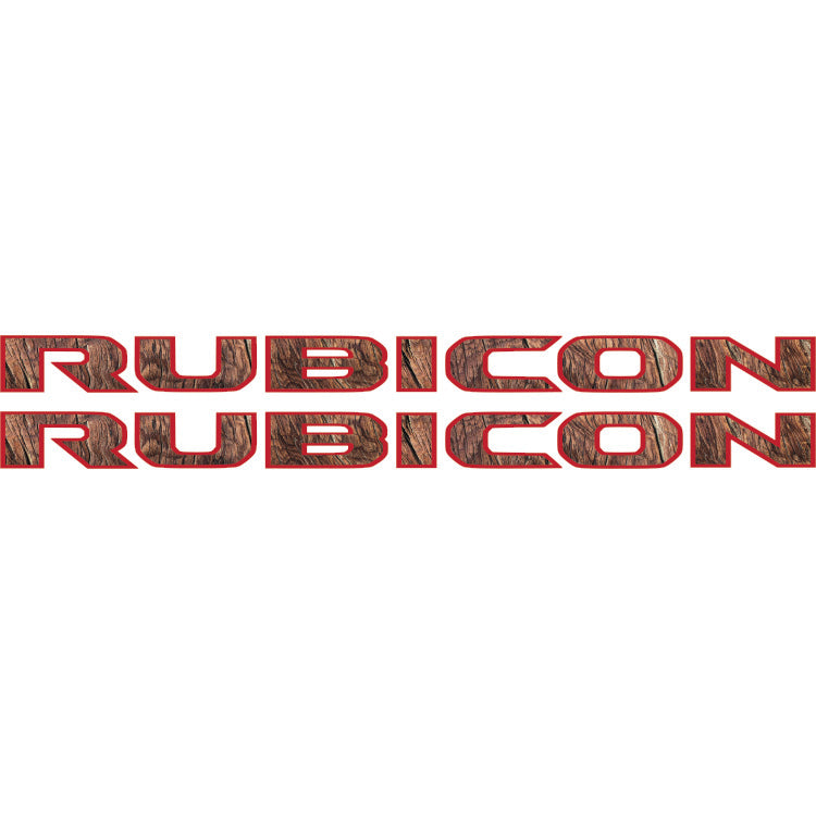 Rubicon Hood Lettering Textured - Wood Grain