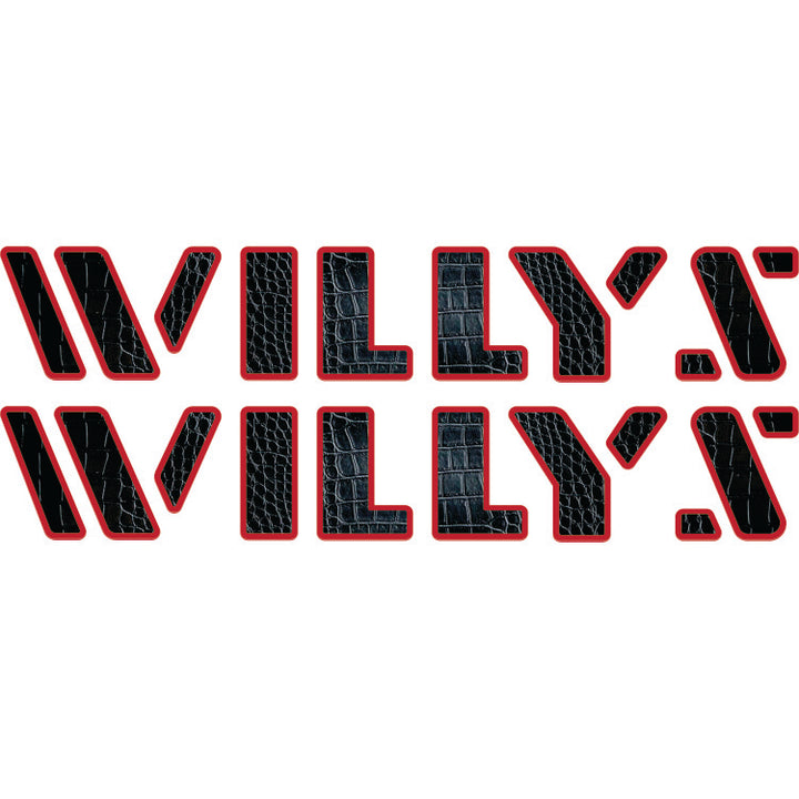 Willys Hood Lettering Textured - Alligator