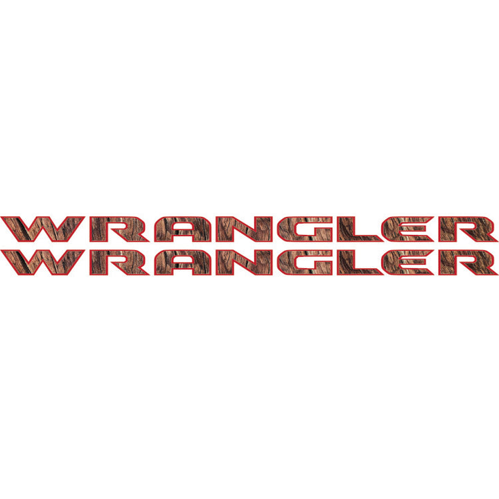 Wrangler Hood Lettering Textured - Wood