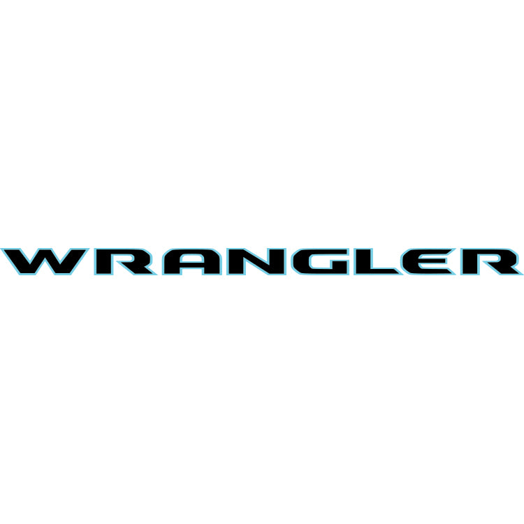 Wrangler Hood Lettering - Colored Outline