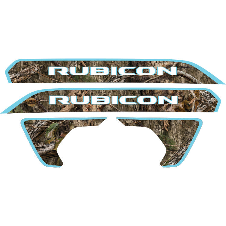 Rubicon Hood Lettering and Fender Insert Package - Mossy Oak Country DNA