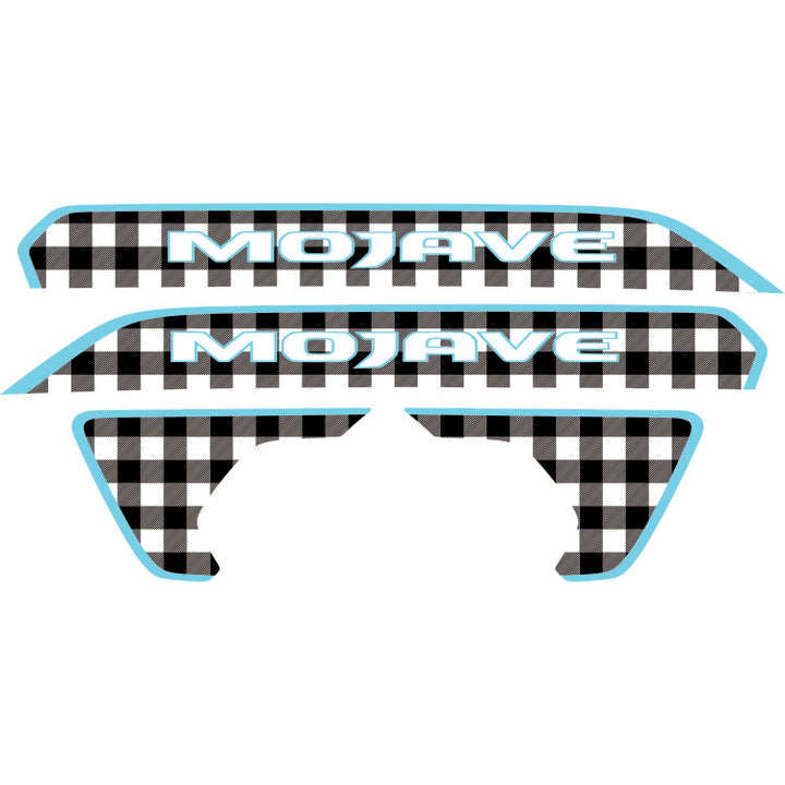 Mojave Hood Lettering and Fender Insert Package - Black and White Plaid