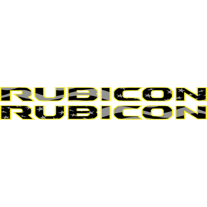 Rubicon Hood Lettering - Subdued American Flag