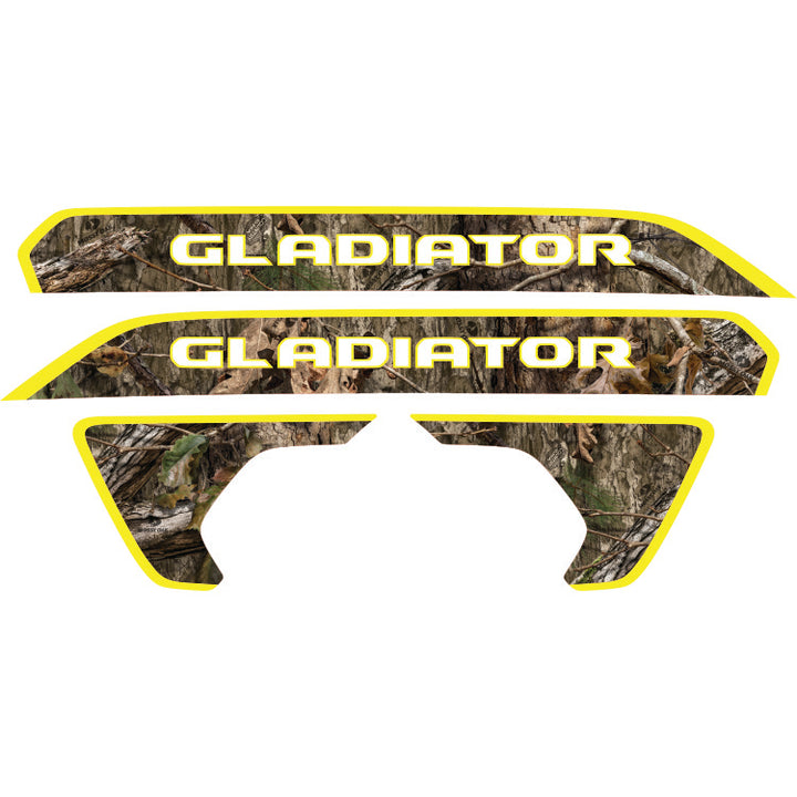 Gladiator Hood Lettering and Fender Insert Package - Mossy Oak Country DNA