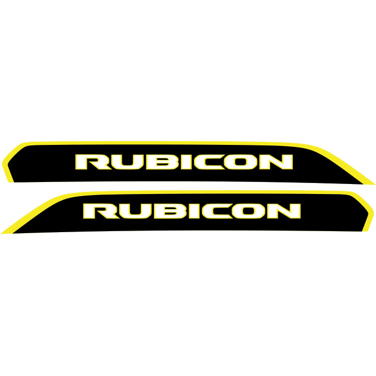 Rubicon Side Hood Graphic - Colored Outline