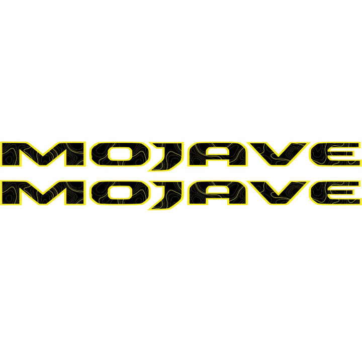 Mojave Hood Lettering - Topography with Color Outline