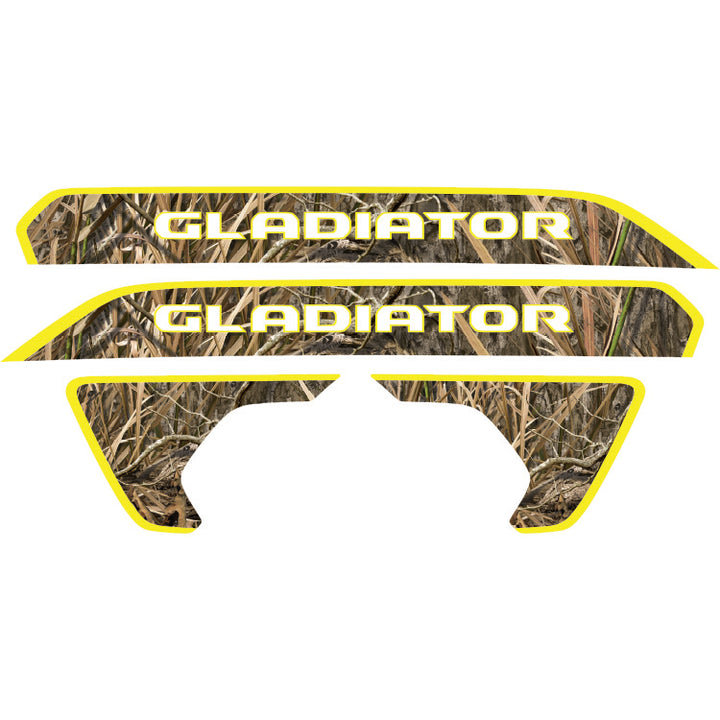 Gladiator Hood Lettering and Fender Insert Package - Mossy Oak Shadow Grass Habitat