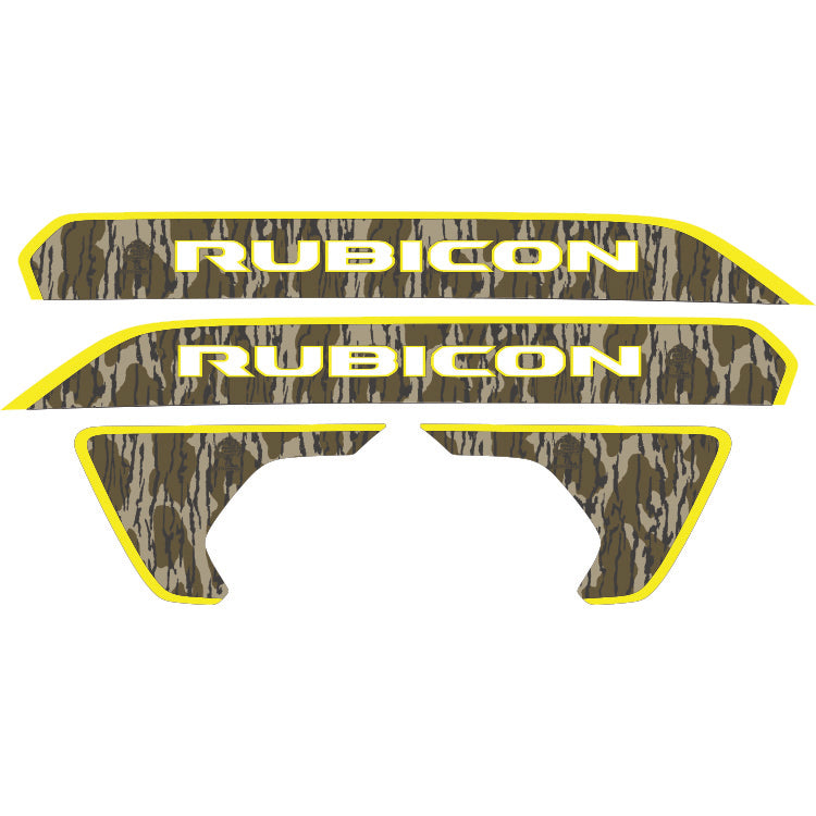 Rubicon Hood Lettering and Fender Insert Package - Mossy Oak Bottomland