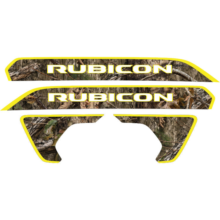 Rubicon Hood Lettering and Fender Insert Package - Mossy Oak Country DNA